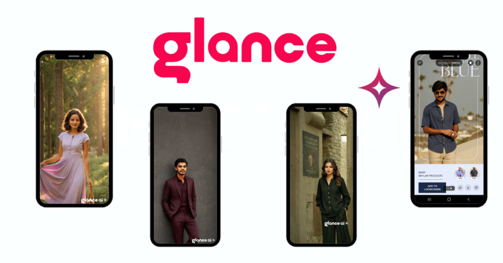 Glance AI Generated images and product try on over lock screen