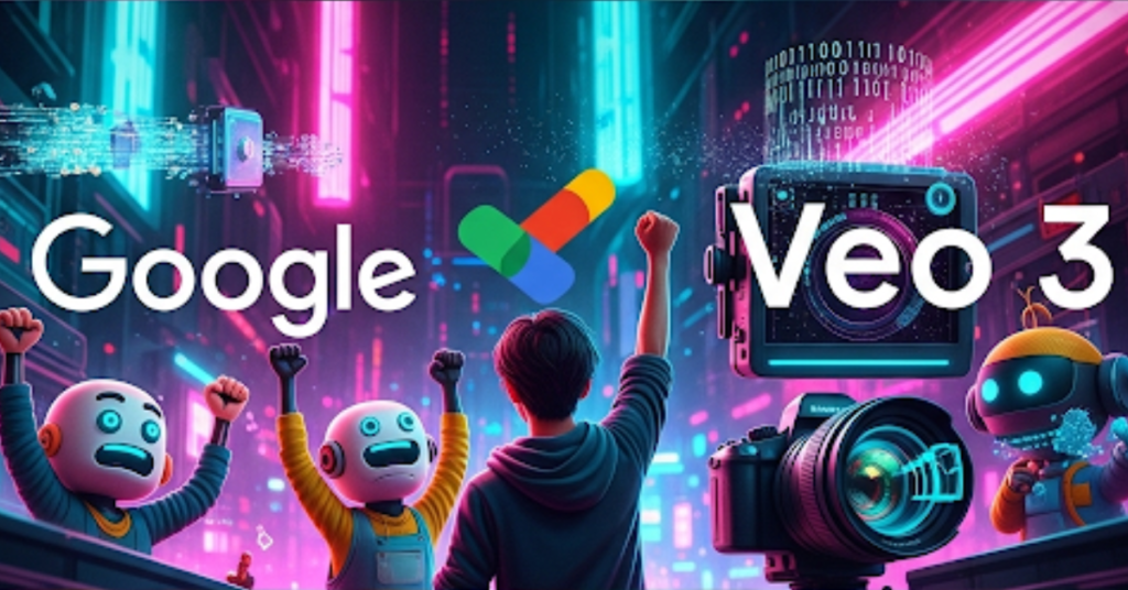VEO 3 poster, ai generated by gemini